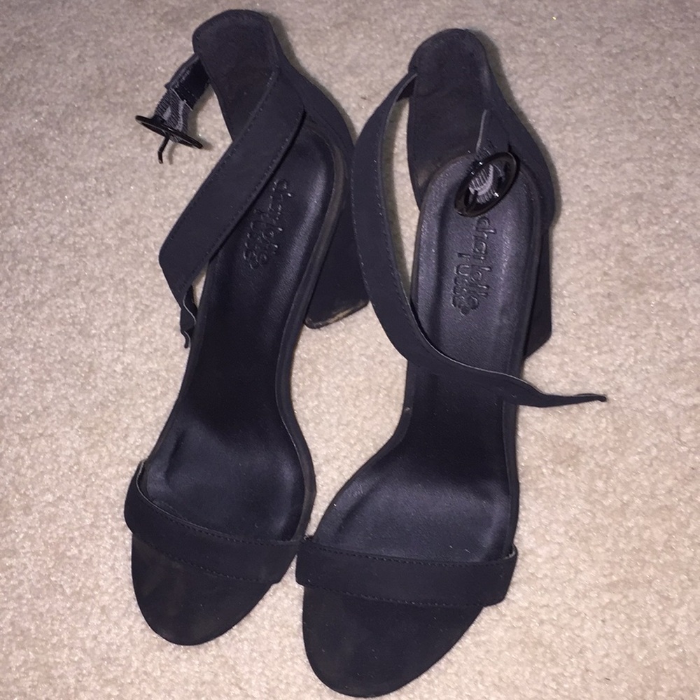 LIMITED TIME Black strap heels - perfect condition